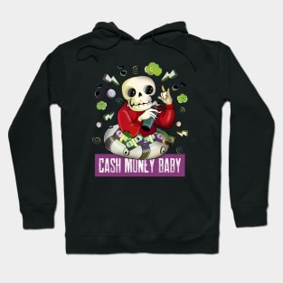 Music Lover skeleton - Money Skull Hoodie